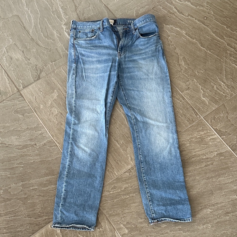 Madewell Light Wash Straight Jeans